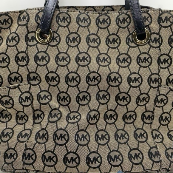 Michael Kors Black and Brown Logo Tote - Picture 5 of 6